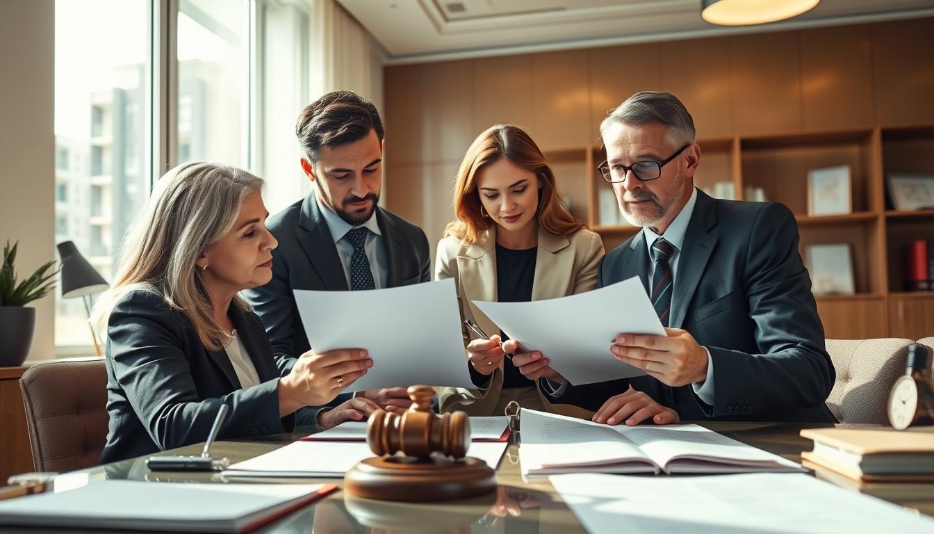 Senior legal team and family support